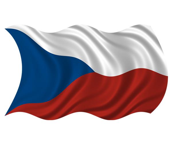 Czech republic waving flag decal 5"x3" vinyl car window bumper sticker zu1
