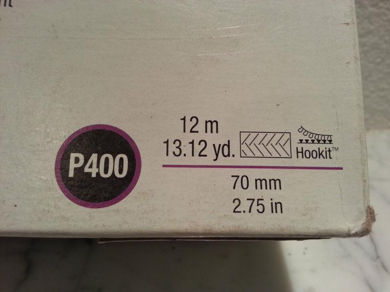 3M PURPLE CLEAN SANDING SHEET ROLL 400 GRIT FILE SAND PAPE #30703 HOOKIT P400, US $9.99, image 2