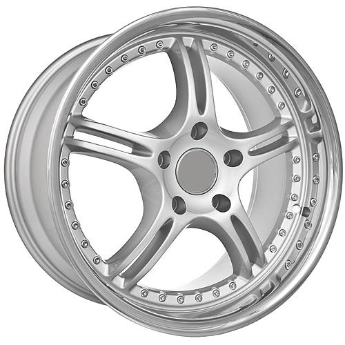 18" inch porsche boxster 911 968 944 wheels rims silver machined lip clearance