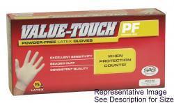Sas 6591-20 - value touch powder-free latex gloves, small, 100-pack 