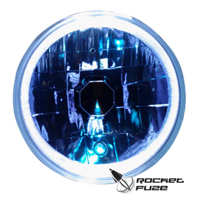 Hdpro1 harley custom chrome crystal xenon white motorcycle headlight halo led h4