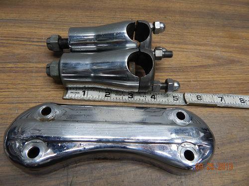 Stock harley panhead risers w top cover duo hydra glide 49-72 fl oe factory vint
