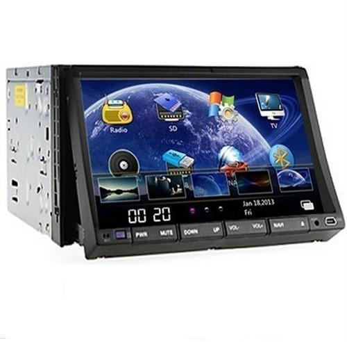 Double din 7" hd touch screen car stereo cd dvd player radio sd usb bluetooth