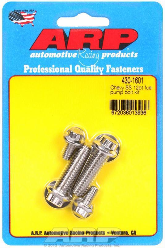 Arp fuel pump bolts stainless polished 12-point chevy big block sm block kit