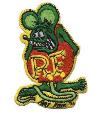 Rat fink large jacket patch 12" hot rod custom vtg style gasser ed roth iron on