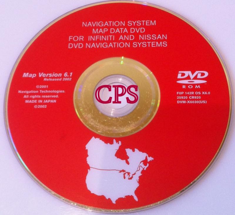 2003 2004 nissan infiniti fx q45 gps navigation dvd map version 6.1 usa/canada