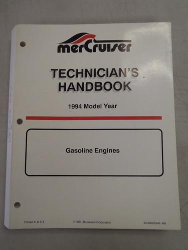 Used mercury mercruiser 1994 gas engines technician's handbook 90-806535940