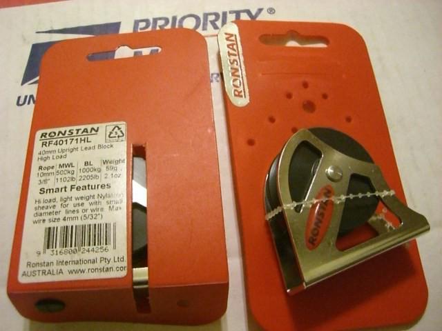 (2) ronstan rf40171hl 40mm upright lead block high load model