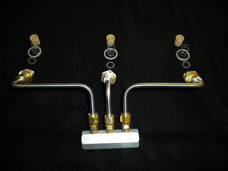 CHEVY 348 TRI-POWER 3X2 COMPLETE FUEL LINE KIT FOR SIDE INLET 2G ROCHESTER CARBS, US $105.00, image 3