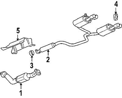 Pontiac 10333578 genuine oem factory original muffler w/tpipe gasket