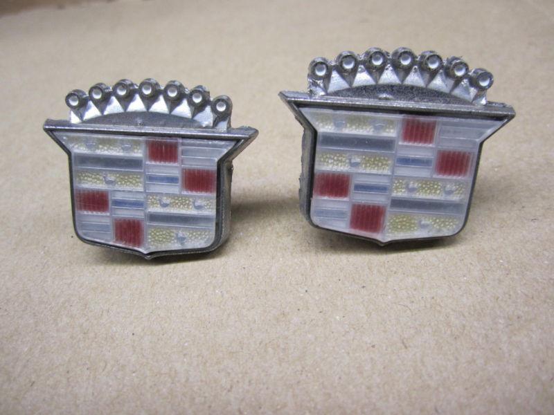 Cadillac emblem ornament oe  crest with pins set of 2   faded