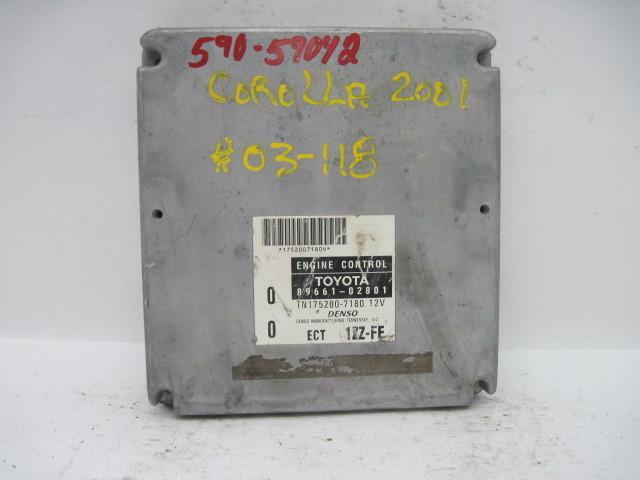 Ecu ecm computer toyota corolla 2001 2002 auto 4spd 89661-02801 546767