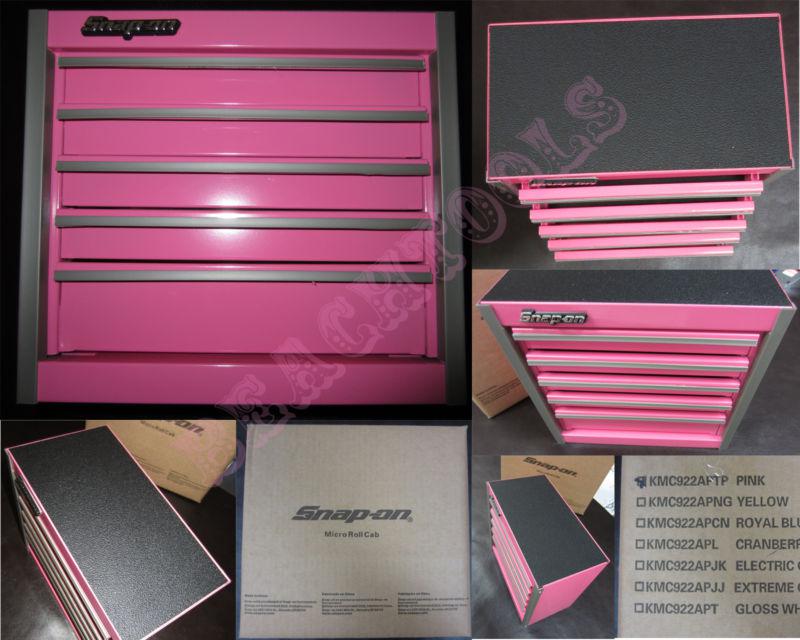 New snap on rare pink mini bottom roll cab tool box mother's day kmc922aptp