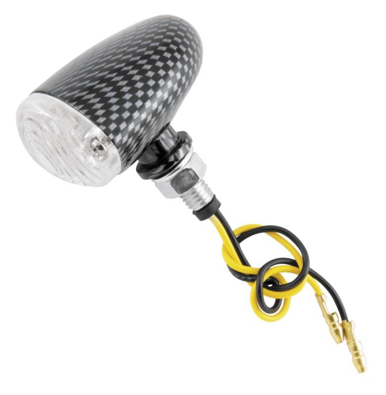 Sell BikeMaster Universal Mini Turn Signals Tear Drop Carbon/Clear