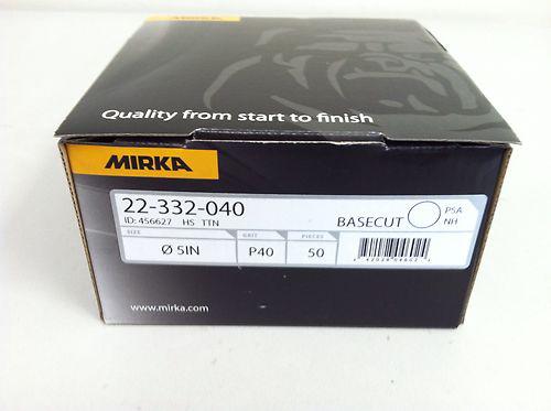 Mirka 40 grit 5 inch psa sandpaper 22-322-030