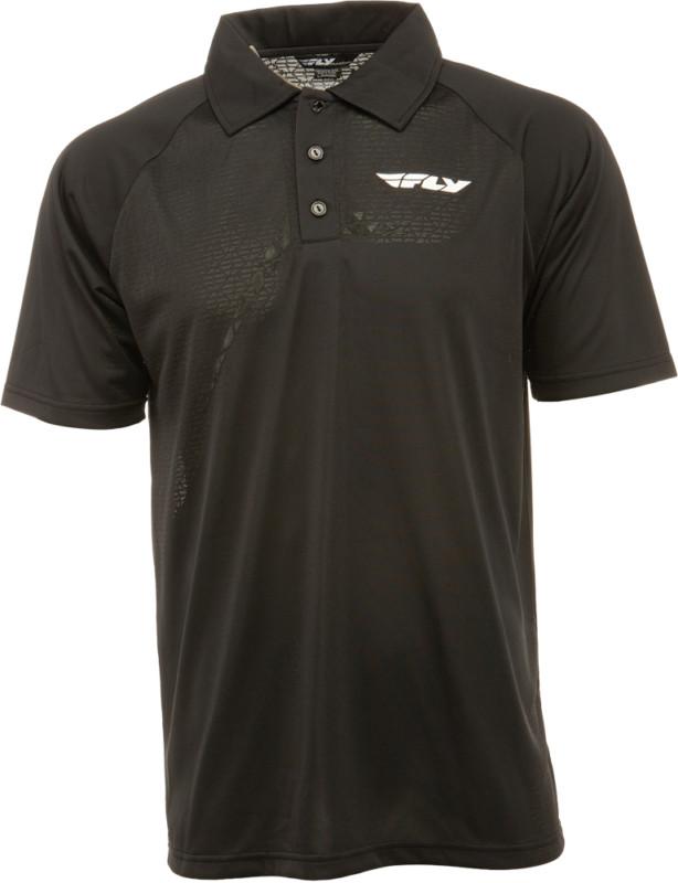 Fly racing fly polo shirt black x-large