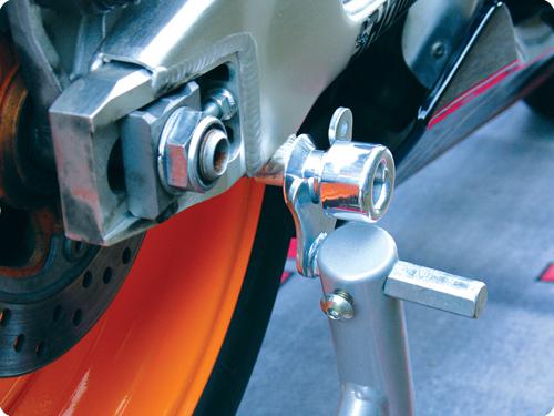 BikeTek Aluminum Silver Rear Stand w/ Aluminum Slider Spools Honda RS125 95 & Up, US $94.89, image 3
