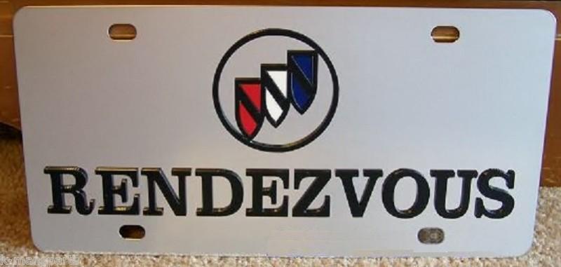 Buick rendezvous stainless steel vanity license plate tag