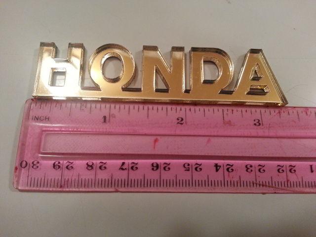 Gold finish honda emblem badge logo symbol