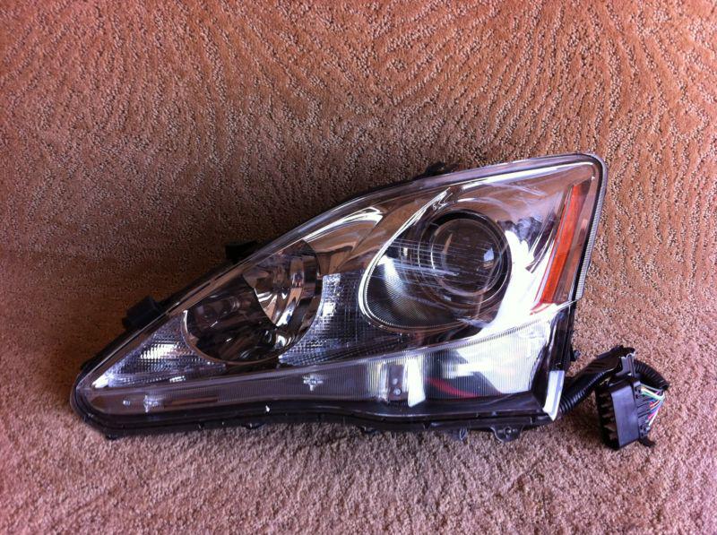 Oem 06 07 08 09 10 lexus is250 is350 lh xenon headlight genuine factory oem
