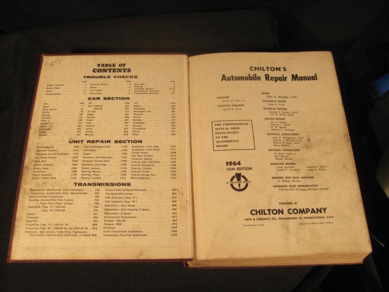 Chilton's Auto Repair Manual 1964, US $14.99, image 6