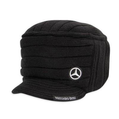 New genuine mercedes benz top knit cap hat black 