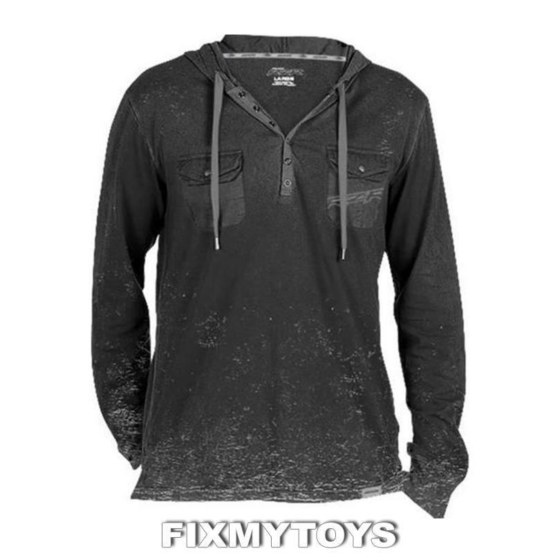 Oem polaris black quarter-button rzr burnout jersey hoodie hoody sizes s-3xl