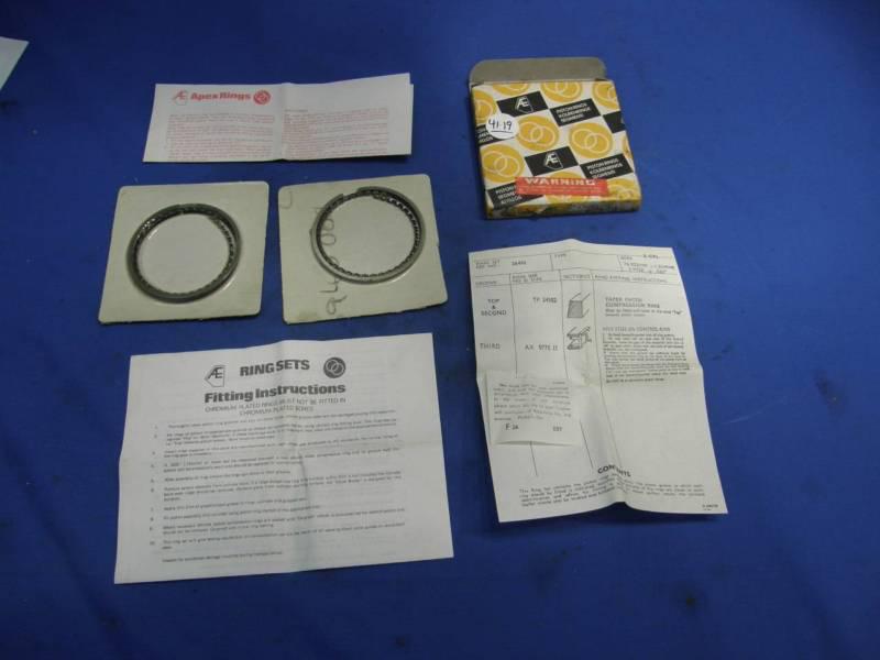 Nos triumph t140 piston rings, hepolite, +.060 os,  19