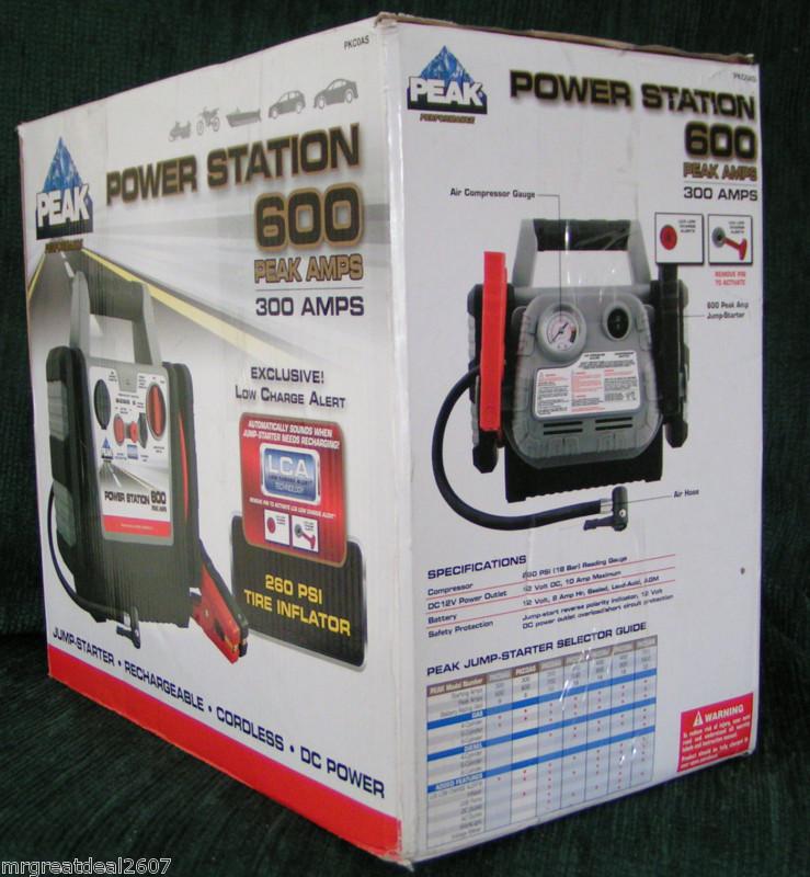 PEAK Power Station 600, Jump-Starter, Cordless DC Power, Tire Inflator, 300 AMP, US $40.00, image 7