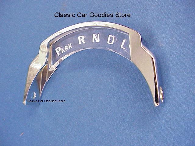 1963 chevy transmission shift indicator bezel & lens prndl
