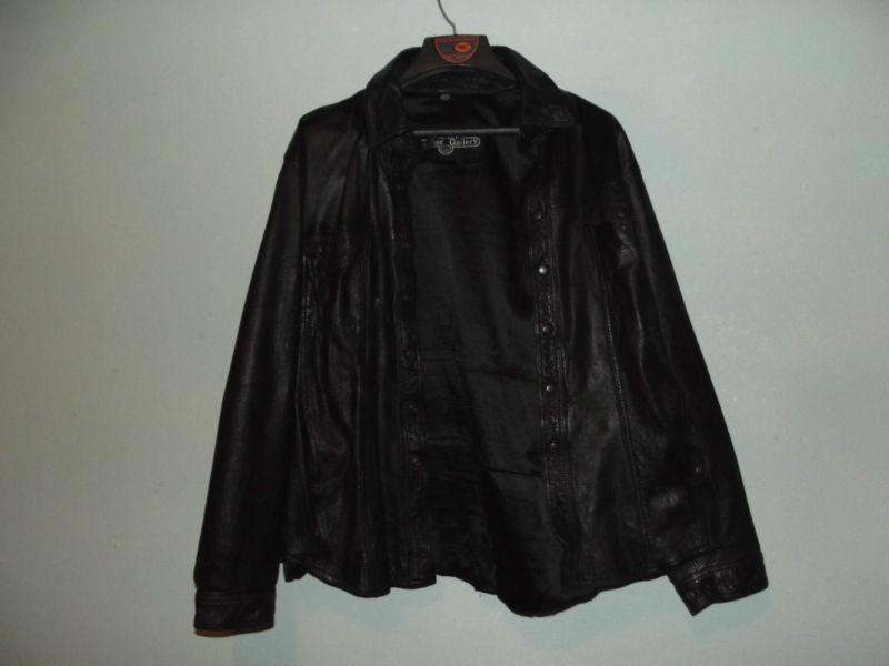 Mens leather shirt 3xl biker rocker sinner saint steampunk rowdy n ruff rockon!!