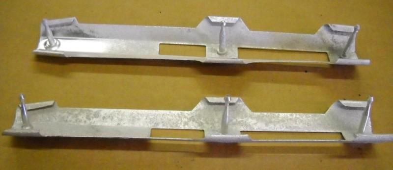 57 chevy 150, 210 crown molding 3 pin inserts refurbished and cadnium plated