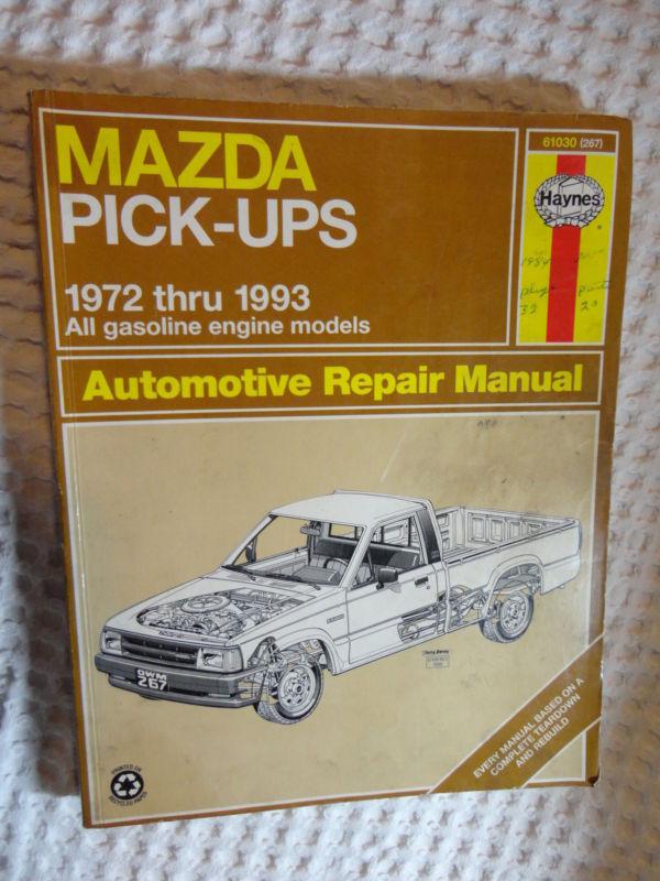  1972 thru 1993 haynes repair manual for mazda pick-ups sk-234/