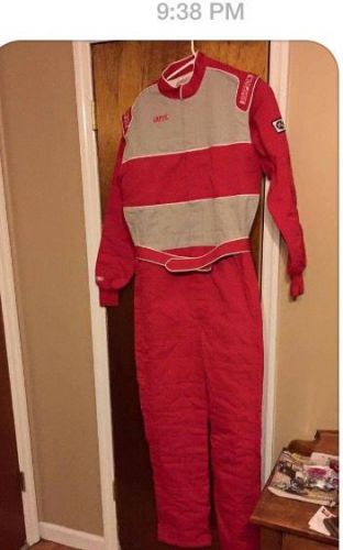 Simpson sfi-5 2 layer one piece red racing suit medium new never worn
