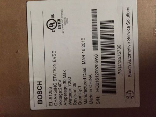 Bosch el-51253 electric vehicle charging station 30 amp 18' cord ev charger