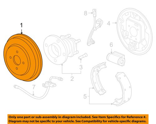 Chevrolet gm oem 11-15 cruze rear brakes-brake drum 13435981