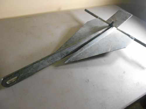 Us anchor #13 13lb galvanized steel fluke anchor for 31ft boat