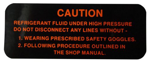 1961 1962 1963 oldsmobile frigidaire compressor warning decal