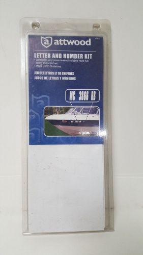 Attwood letter and number kit meets uscg guidelines 14141-7 white vinyl