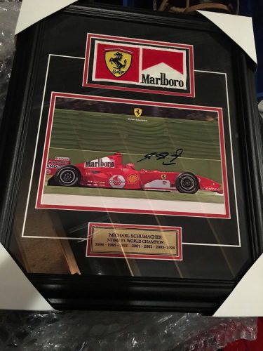 Ferrari michael schumacher signed framed photo