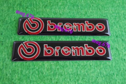 2pcs auto car strip brembo resin emblem badge sticker