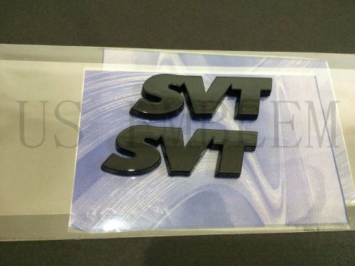 2x black light racing mustang gt v6 cobra focus raptor svt fender badge emblem