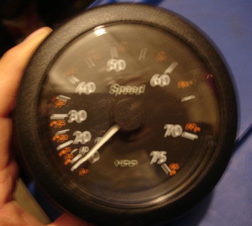 Sailboats vdo speedometer 75mph  12v gauge  new