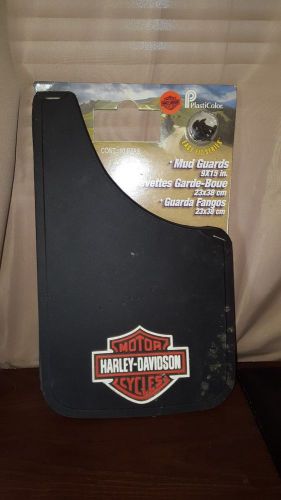 New truck mud guards flaps 9 x 15  plasticolor, suv, car harley davidson emblem
