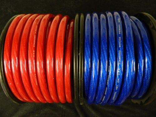 0 gauge wire 50 ft 25 red 25 blue 1/0 awg power ground cable stranded car