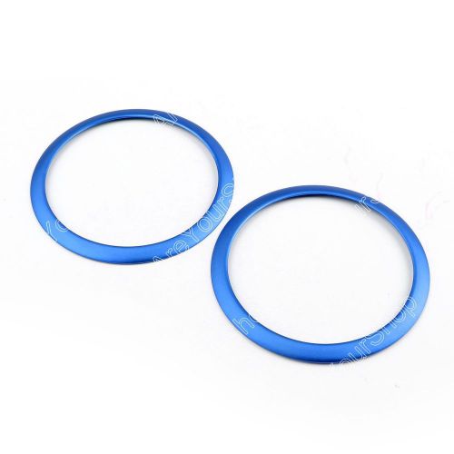 2 x door speaker sound audio cover trim ring stainless steel for bmw x1 blue