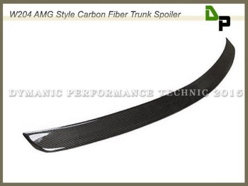 Carbon fiber amg style trunk spoiler lip m-benz w204 c250 c300 c350 sedan 08-14
