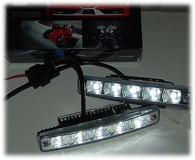 Drl white 1 watt fog driving light 5 led lamp kit