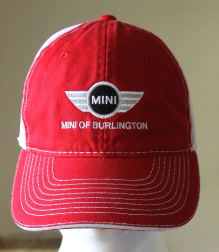 Mini cooper burlington red stiched design adjustable