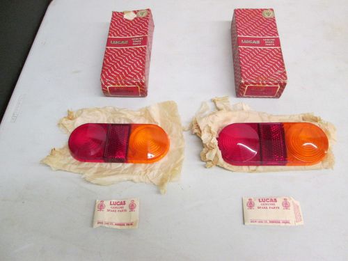 Pair volvo 1800 nos boxed lucas tail light lenses p/n 54573966 668399 jensen